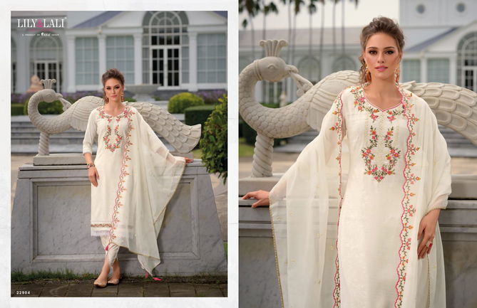 Miraan 3 By Lily Lali Jacquard Viscose Silk Readymade Suits Wholesale Price In Surat
